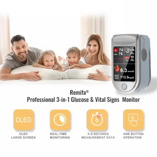 𝐑𝐞𝐦𝐢𝐟𝐚® 𝐏𝐫𝐨𝐟𝐞𝐬𝐬𝐢𝐨𝐧𝐚𝐥 𝟑𝐢𝐧𝟏 𝐆𝐥𝐮𝐜𝐨𝐬𝐞 & 𝐕𝐢𝐭𝐚𝐥 𝐒𝐢𝐠𝐧𝐬 𝐌𝐨𝐧𝐢𝐭𝐨𝐫
